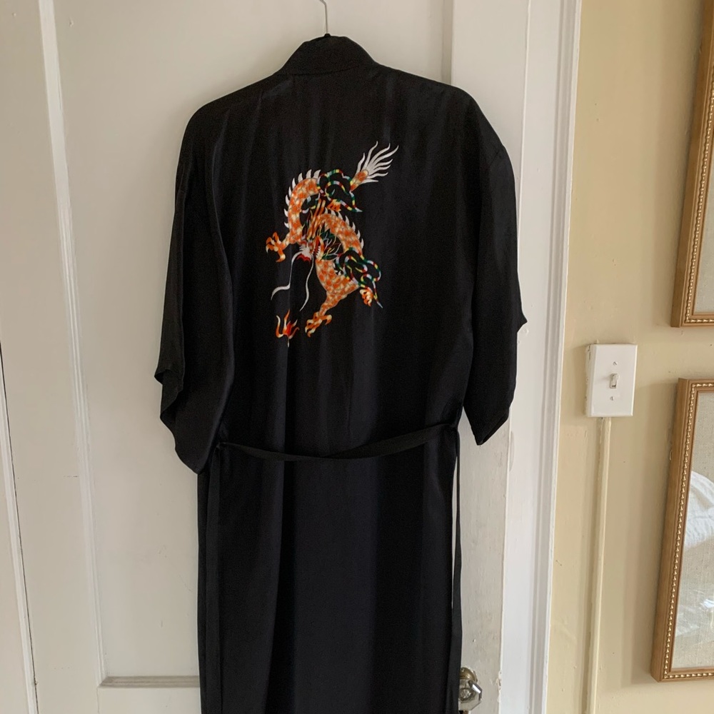 Vintage Black Chinese Robe